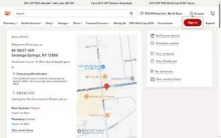 Walgreens of Saratoga Springs website