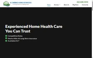 A Caring Hand Services website