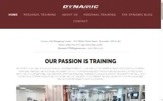 Dynamic Personal Training website