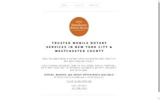 NYC Westchester Mobile Notary website