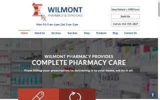 Wilmont Pharmacy website
