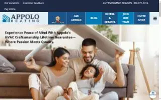 Appolo Heating of Schenectady website