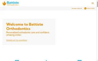 Battiste Orthodontics website