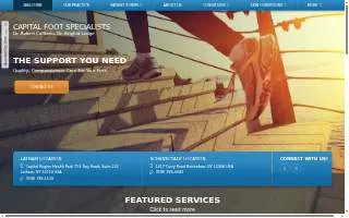 Capital Foot Specialists website