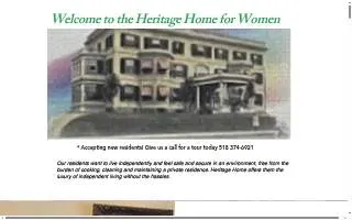 Heritage Home For Women website