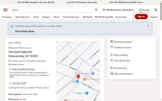 Walgreens Pharmacy of Schenectady website