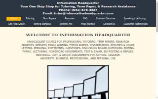 Information Headquarter - Tutoring & Writing Center