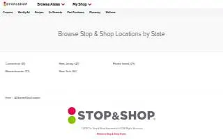 Stop & Shop of Saugus website