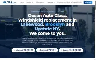 Ocean Auto Glass website