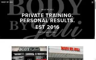 Body by Juli website