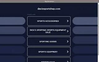 Davis Sport Shop website