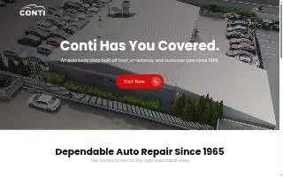 Conti Auto Body Corporation website