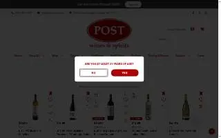 Post Wines & Spirits website