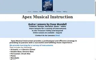 Apex Musical Instruction of Syracuse website