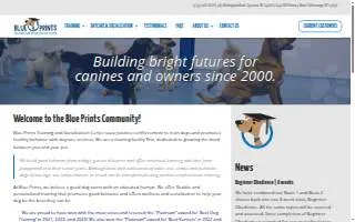 Blue Prints Dog Studio website