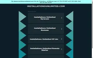 Installations Unlimited website
