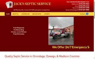 Jack's Septic Service of Syracuse website