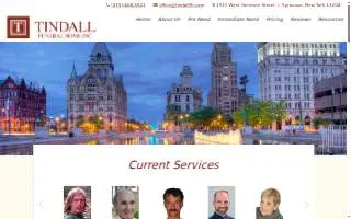 Tindall Funeral Home Inc website