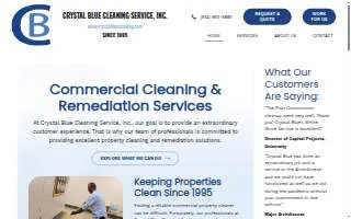 Crystal Blue Cleaning Service website
