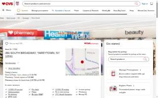 CVS Pharmacy of Tarrytown website