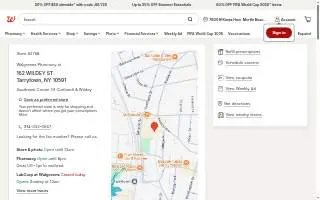 Walgreens Drug store of Tarrytown website