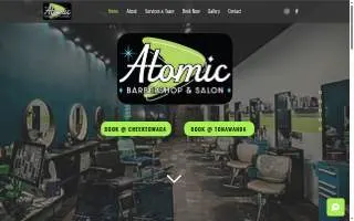Atomic Barbershop and Salon website