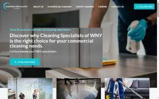 Cleaning Specialists of Wny website