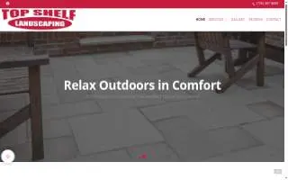 Top Shelf Landscaping website