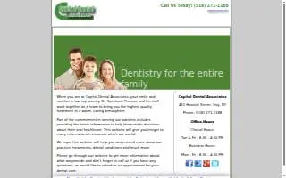 Capital Dental Associates website