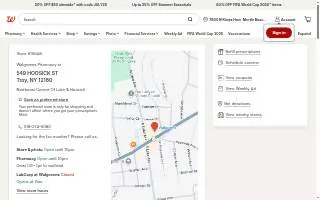 Walgreens Pharmacy of Troy website