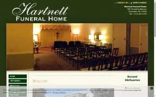 Hartnett Funeral Home of Uniondale website
