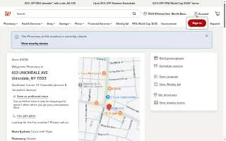 Walgreens Pharmacy of Uniondale website