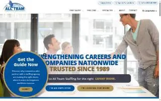 All Team Staffing of Valley Stream website