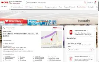 CVS Pharmacy of Vestal website