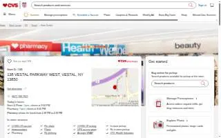 CVS of Vestal website