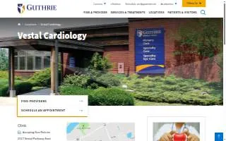 Guthrie Vestal Cardiology website