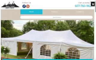 Small town party tents of Vestal