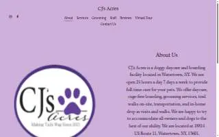 CJ’s Acres website