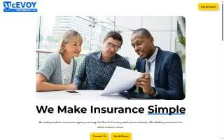 McEvoy Insurance Ltd website