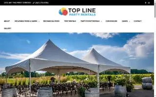 Top Line Party Rentals of West Babylon website