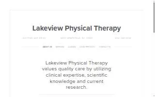 Lakeview Physical Therapy website