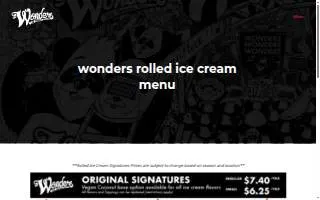Wonders Ice Cream of West Islip website