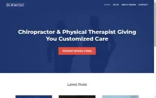 Dr. Brian Cox Chiropractor & Physical Therapist website
