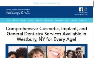 Cosmetic and Implant Dentistry of Westbury website