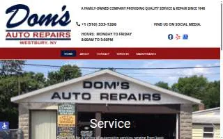 Dom's Auto Repairs website