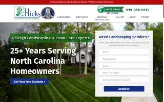 Hicks Landscape Design website