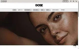 DOSE Med Spa website