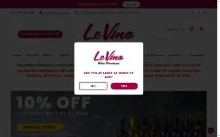 LeVino Wine Merchants website