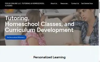 Focus Online LLC: Tutoring and Homeschool Classes of Williamsville website