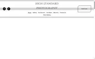 High Standard Photography website